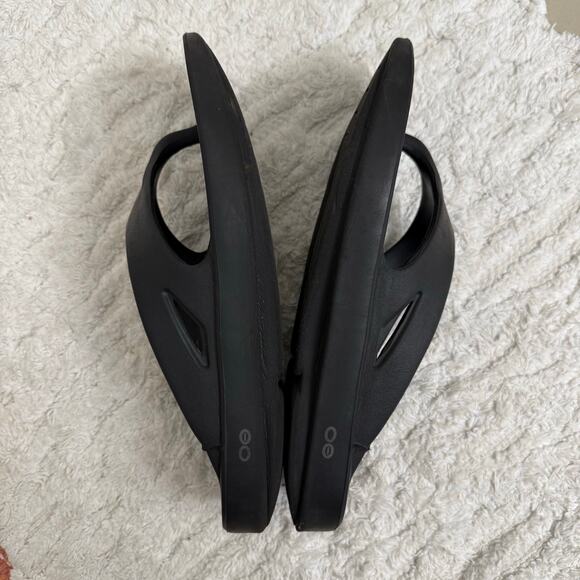 Oofos Original Flip Flops Recovery Arch Support Comfort Casual Black Sz M11 W13 - Picture 7 of 8